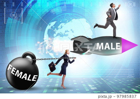 Gender inequality concept in career Gender inequality concept in career 97985837