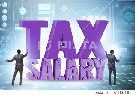 Income tax concept with large words Income tax concept with large words 97986186