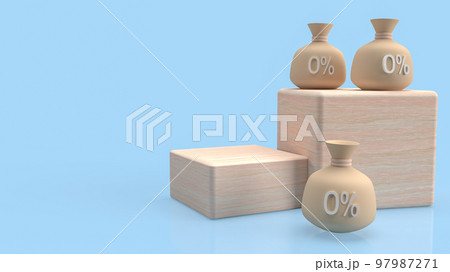 The money bags on blue background for business concept 3d rendering 97987271