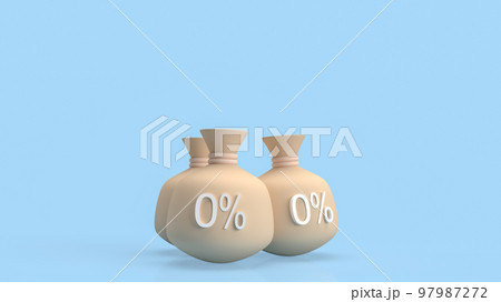 The money bags on blue background for business concept 3d rendering 97987272