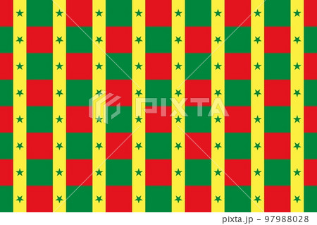 Geometric pattern in the colors of the national flag of Senegal. The colors of Senegal. Geometric pattern in the colors of the national flag of Senegal. The colors of Senegal. 97988028