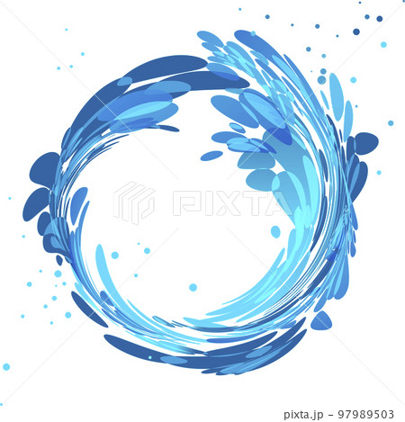 Water twisted splash round shape, vector illustration 97989503