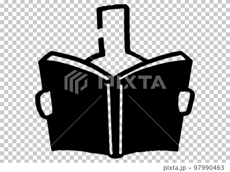 火柴人看書。手繪矢量圖。 97990463