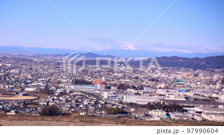 佐野市　三毳山公園から見た街並み 97990604