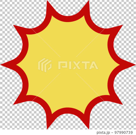 Jagged pop bomb speech bubble illustration 97990739