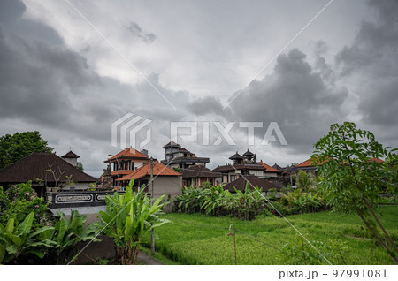 Bali Island houses, traditional architecture of Bali Island's houses in Ubud Province Bali Island houses, traditional architecture of Bali Island's houses in Ubud Province 97991081