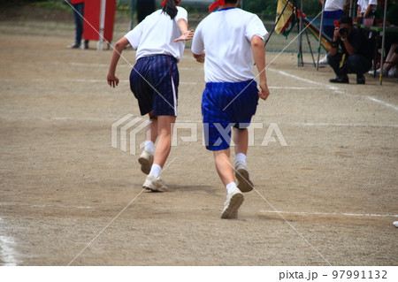 運動会、リレー 97991132