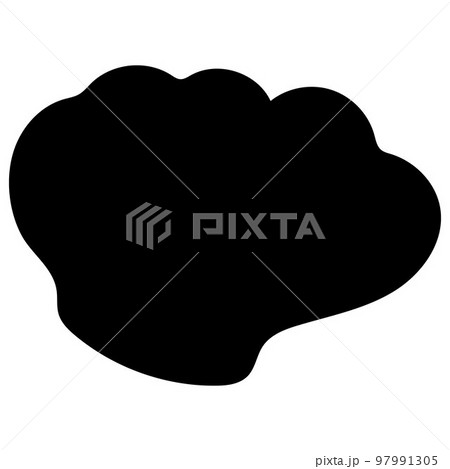 Seashell Silhouette Illustration Isolated on White Background. Vector Black Sea Shell Illustration. 97991305