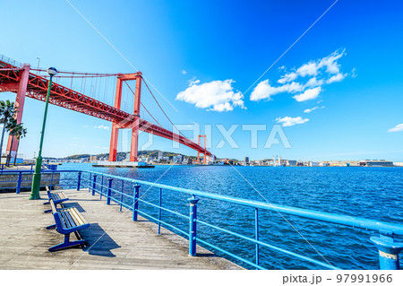 冬の若戸大橋 福岡県北九州市 冬の若戸大橋 福岡県北九州市 97991966