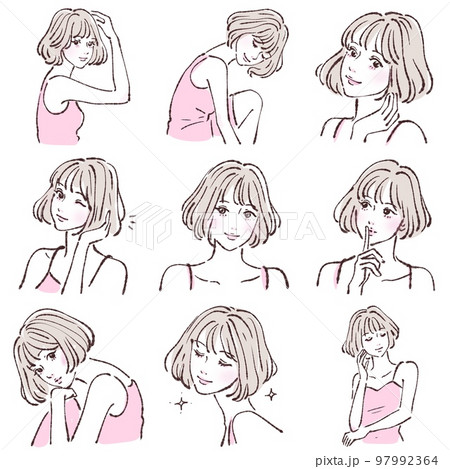 女性のイラスト素材 97992364
