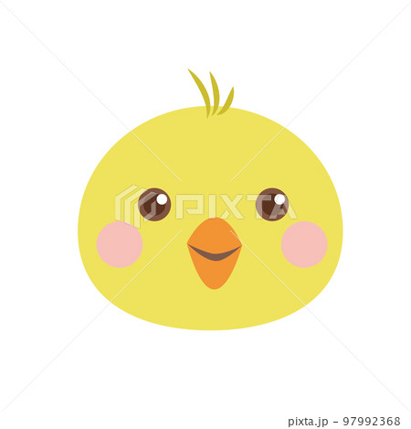 ひよこの顔のかわいいイラスト 主線なし ひよこの顔のかわいいイラスト 主線なし 97992368