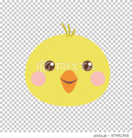 ひよこの顔のかわいいイラスト 主線なし ひよこの顔のかわいいイラスト 主線なし 97992368