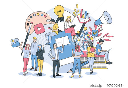 人物 ビジネスおしゃれイラスト素材 人物 ビジネスおしゃれイラスト素材 97992454