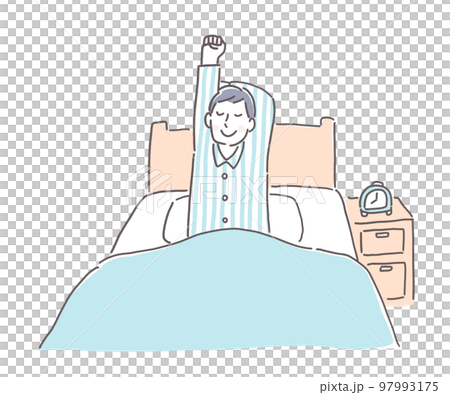 A man who wakes up comfortably 97993175