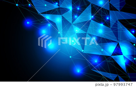 Abstract blue triangle polygon technology futuristic network connect background vector Abstract blue triangle polygon technology futuristic network connect background vector 97993747