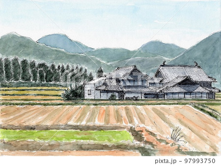 冬枯れの里 冬枯れの里 97993750