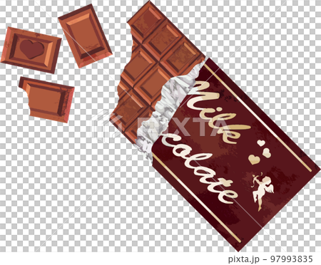Happy Valentine's Day Valentine's Day chocolate watercolor illustration material 97993835