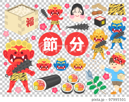 Setsubun's illustration set 97995501