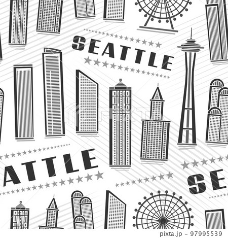 Vector Seattle Seamless Pattern 97995539
