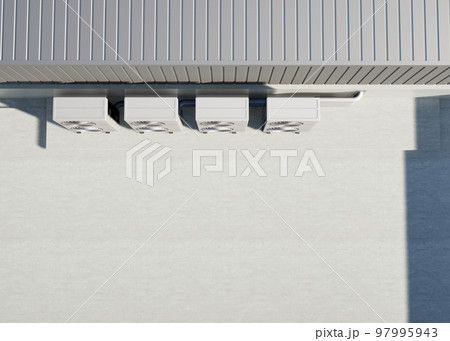 3d rendering of condenser unit or compressor. 3d rendering of condenser unit or compressor. 97995943