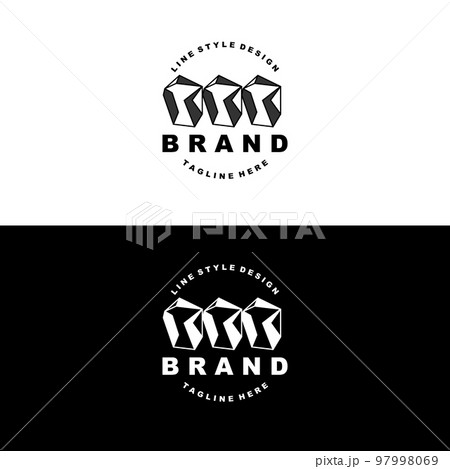 Stone Logo, Gem Line Stone Design, Diamond, Crystal, Simple Elegant, Product Brand Vector, Natural Stone Icon 97998069