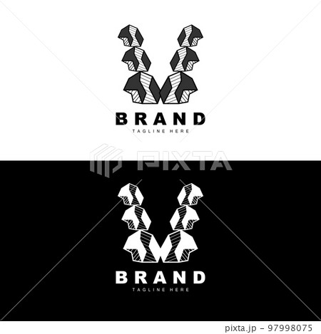 Stone Logo, Gem Line Stone Design, Diamond, Crystal, Simple Elegant, Product Brand Vector, Natural Stone Icon 97998075
