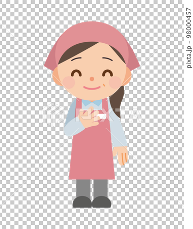 ホッとした女性 98000457