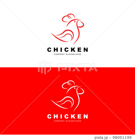 Chicken Logo, Farm Animal Vector, Design For Chicken Farm, Fried Chicken Restaurant, Cafe 98001199