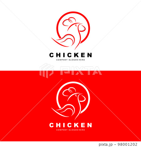 Chicken Logo, Farm Animal Vector, Design For Chicken Farm, Fried Chicken Restaurant, Cafe 98001202