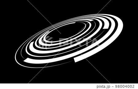 Spiral with white lines as dynamic abstract vector background or logo or icon. Abstract background with lines in circle. Artistic illustration with perspective on black background. Spiral with white lines as dynamic abstract vector background or logo or icon. Abstract background with lines in circle. Artistic illustration with perspective on black background. 98004002