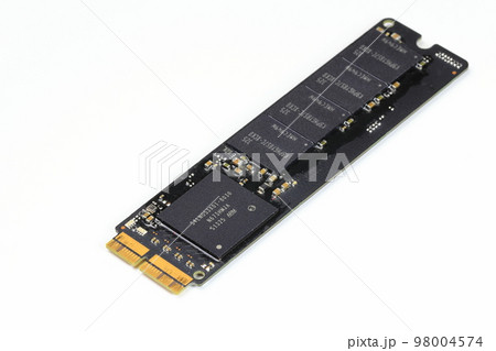 solid state drives connector Proprietary 12+16 pin NVME isolated on white background. 98004574
