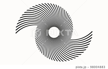 Rotating lines as abstract art background. Yin and Yang symbol. Rotating lines as abstract art background. Yin and Yang symbol. 98004883