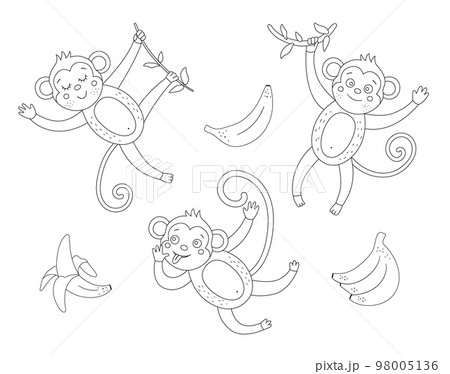 price tag black and white clipart monkey