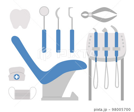 Dentist equipment icons pack. Tooth care tools vector set. Elements for healthy teeth. Dentistry collection isolated on white background. Teeth treatment illustration. Dentist equipment icons pack. Tooth care tools vector set. Elements for healthy teeth. Dentistry collection isolated on white background. Teeth treatment illustration. 98005700