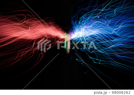 Synergistic Interaction of Big Data with Cloud Computing abstract background. Light wave of energy with elegant glowing lines.  98006262