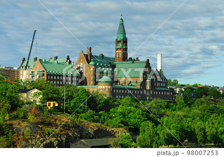 北欧情緒豊かなストックホルムの港湾風景 北欧情緒豊かなストックホルムの港湾風景 98007253