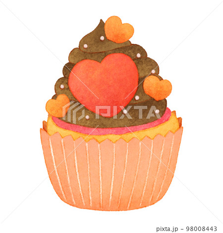 チョコレートクリームのカップケーキ チョコレートクリームのカップケーキ 98008443