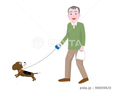 老人と犬の散歩 98009820