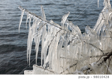 しぶき氷 猪苗代湖 98010428