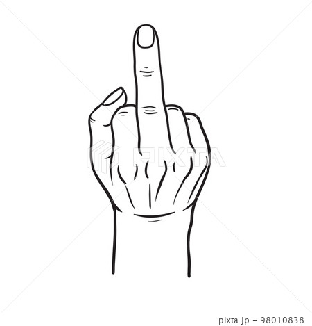 middle finger vector middle finger vector 98010838