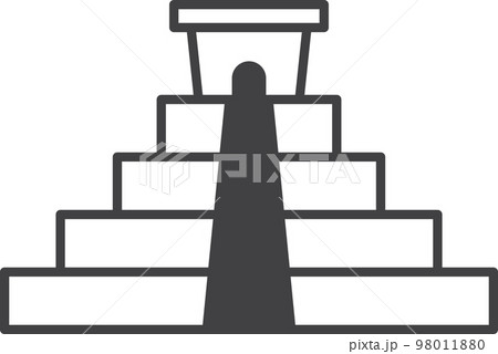 archaeological site illustration in minimal style archaeological site illustration in minimal style 98011880