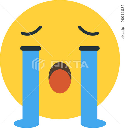 crying face emoji illustration in minimal style 98011882