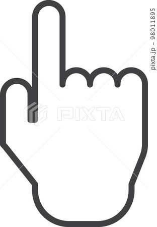 index finger illustration in minimal style 98011895