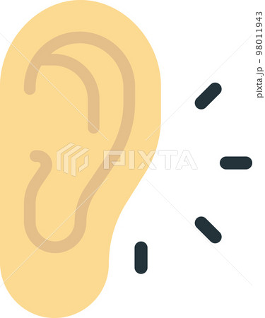 ears listening to music illustration in minimal style ears listening to music illustration in minimal style 98011943