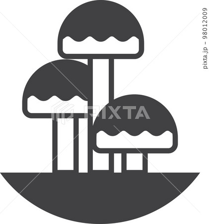 mushroom illustration in minimal style 98012009