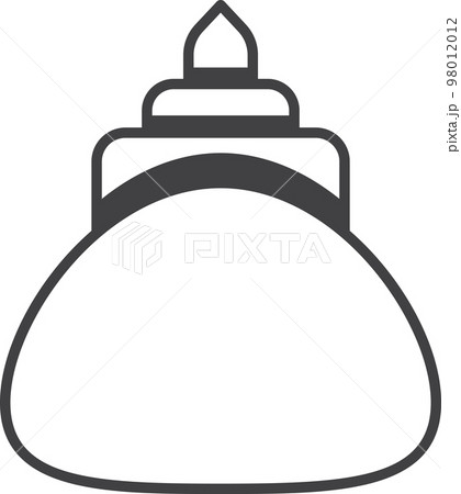 Thai style temple illustration in minimal style 98012012