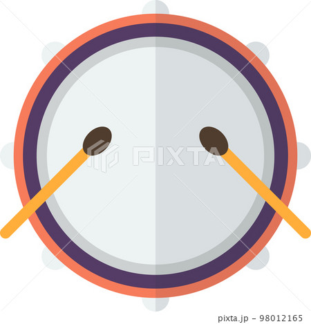 drums from top view illustration in minimal style drums from top view illustration in minimal style 98012165