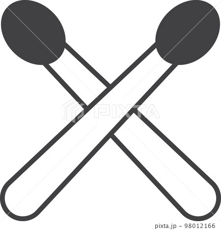 drum sticks illustration in minimal style 98012166