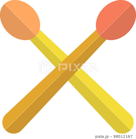 drum sticks illustration in minimal style 98012167
