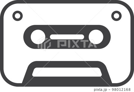 cassette illustration in minimal style cassette illustration in minimal style 98012168